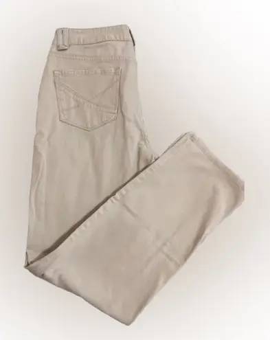 NYDJ Women's Straight Leg Jeans - Cream Beige Size 8P