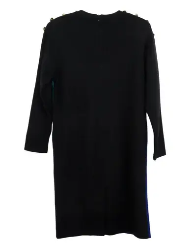 KAYO 1980s Vintage Pink & Blue Color Block Long Sleeve Dress Retro Large Size 10