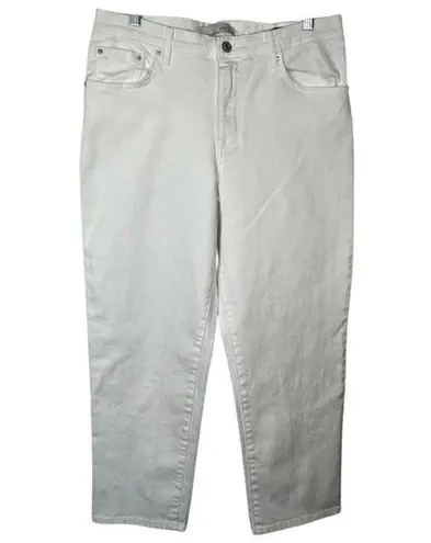 Ella Moss High Waist Straight Crop Jeans Sz 10 / 30 White Cropped Jeans