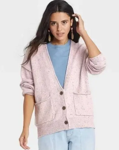 Universal Threads Universal Thread Target Button-Front Oversized Grandpa Cardigan Lilac S NWT