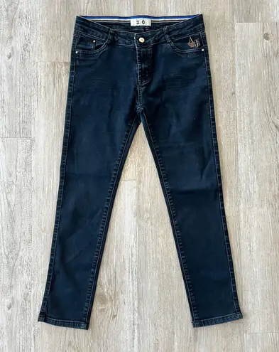 Womens IO Black Cropped Jeans