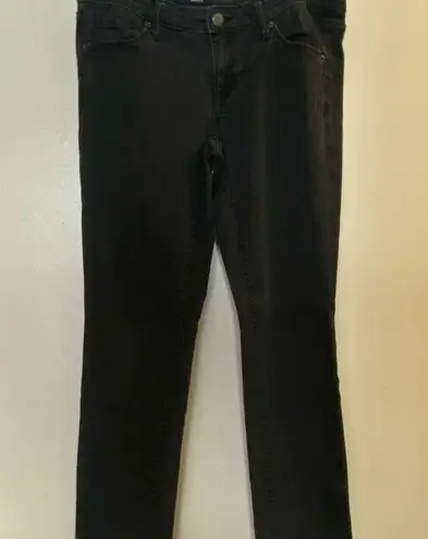 Mossimo Supply Co Womens Black Denim Jeans Size 6 6S Mid Rise Straight 32” 32x29