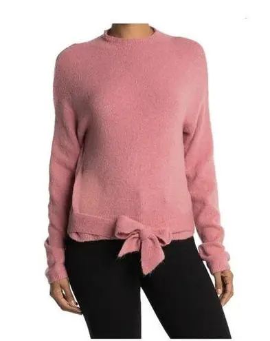 WAYF NWT  Where Are You From Mock Neck Tie Waist Sweater Blush Pink L thumbnail 1