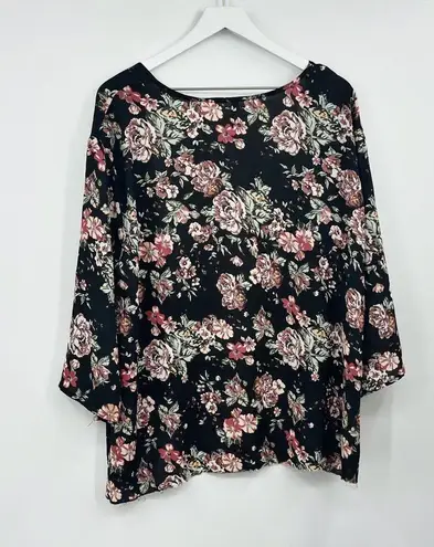 Live 4 Truth Boho Floral Black Kimono Size Medium