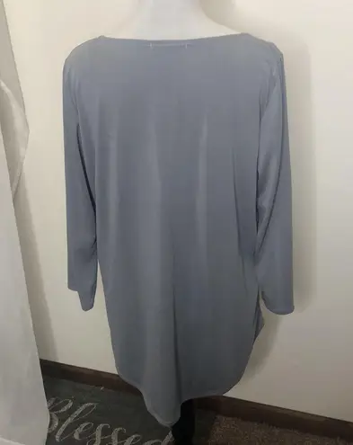 Green Envelope LA Green envelope casual couture 3/4 sleeve hi-low hem light weight blouse size XL