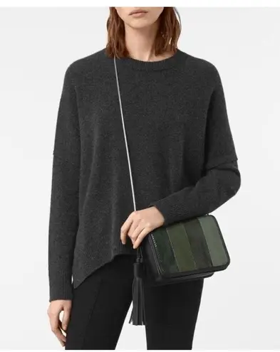 ✨All Saints Genuine snakeskin Olive shoulder bag✨