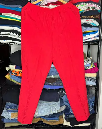 Blair Vintage Boutique Red Tribal Pattern Track Sweat Suit with Pants Sz Medium