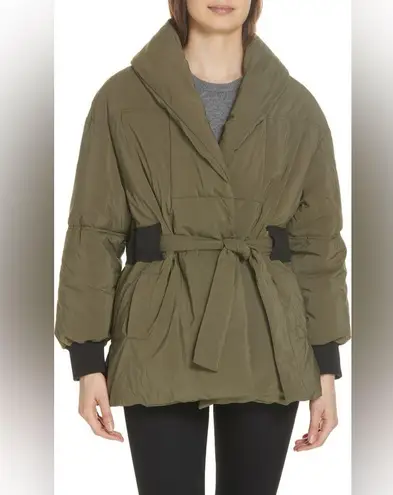 Ba&sh designer Dayma olive green and black puffer jacket size L - Image 13