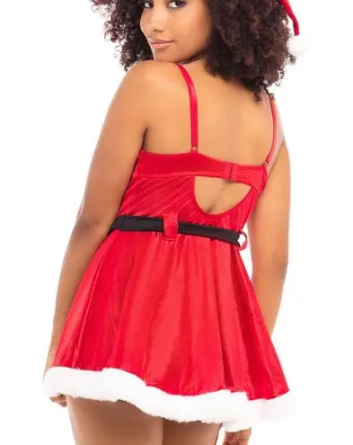 Yandy Santa Babe Sexy Halloween Costume Red White Size 1X/2X