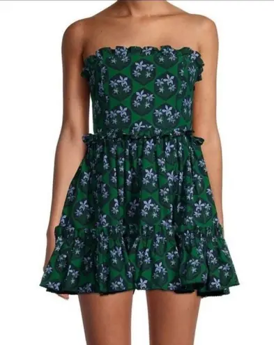 Agua Bendita Agua By Strapless Green Dress