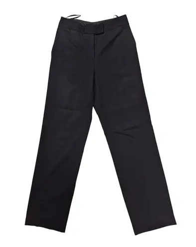 Donna Karan New York Black Wool Blend Pants Flat Front Straight Leg 30x33 Sz 8