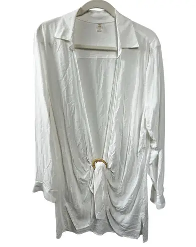 PQ Swim Water Lily Millie Tie Cover Up in White Size Medium/Large Gently Used