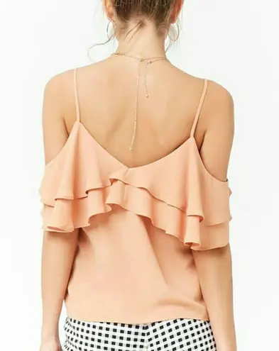 Forever 21 NWT Open Shoulder Ruffle Top