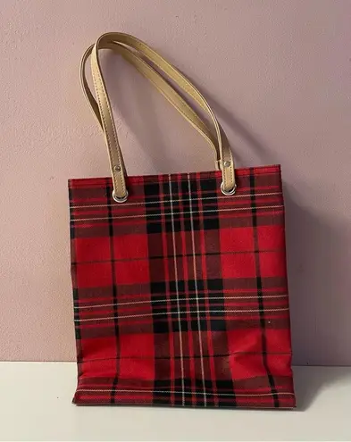 Vintage Y2K Red Tartan Plaid Tote Bag GUC