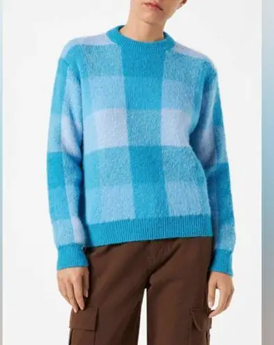 MC2 Saint Barth Brushed Sweater With Check Pattern Blue