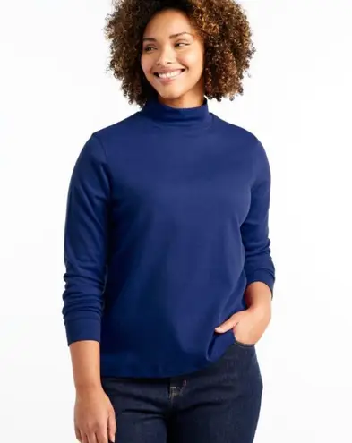 L.L.Bean sz Mp or M reg. Blue Turtleneck Long Sleeve Stretch Pullover Shirt