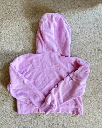 Bubblegum Pink RVCA Cropped Hoodie