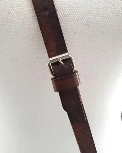 Vintage Leather Woven Saddle Crossbody Shoulder Purse