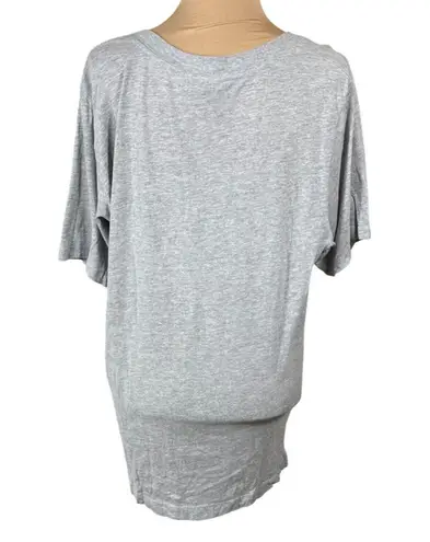 Michael Stars Cyrus Oversized T-Shirt Grey L Large Cotton Shirt Sleeve V-Neck