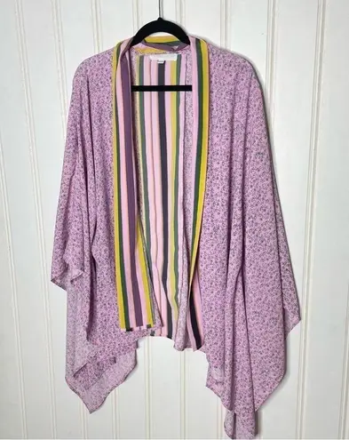 ADYSON PARKER Women's Print Block Kimono 60 Pink Size M