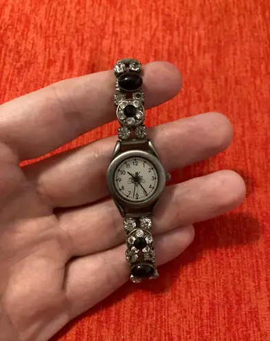 Mary Demarco Woman’s cool design diamond accent WR  stainless wrist watch!