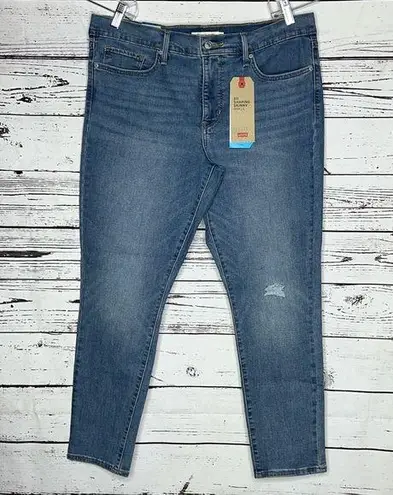 Levi's Levi’s NWT Size 32/14 Blue Denim Distressed Cool 311 Shaping Skinny Ankle Jeans