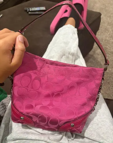 Vintage pink coach purse sale