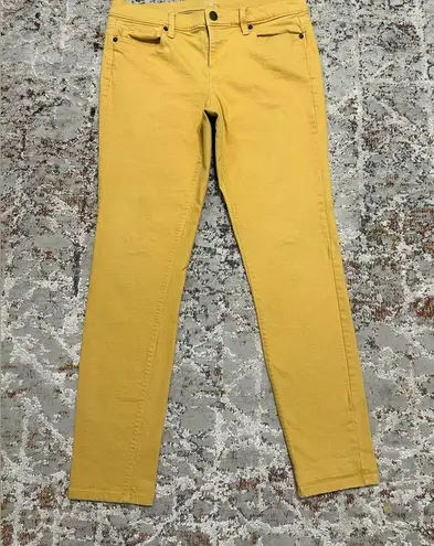 Loft  skinny jeans size 10 mustard yellow