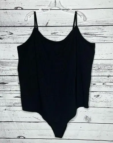 Torrid  Size 5 Black Adjustable Spaghetti Strap Cotton Knit One Piece Bodysuit