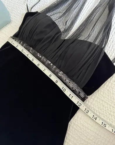 Blondie Nites Vintage black Velvet halter mini dress from Blondie Nights