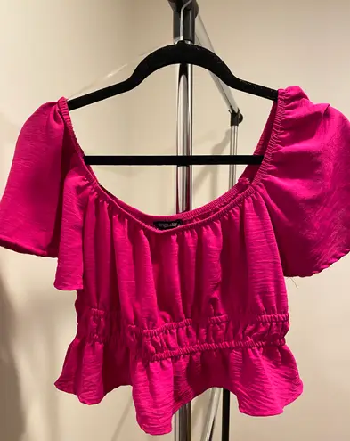 Dry Goods Pink Crop Top Blouse