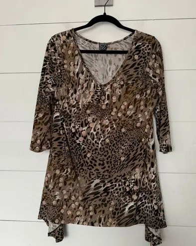 Clara Sun Woo Women’s One Size Leopard Stretchy Top