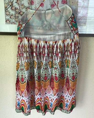 ZARA NEW  Short Embroidered Mirrored Dress Medium