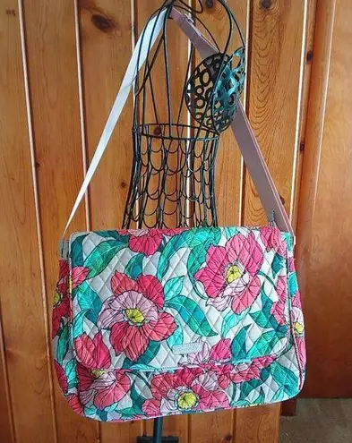 Vera Bradley Large  andi laptop bag floral print vintage cross body bag pockets‌