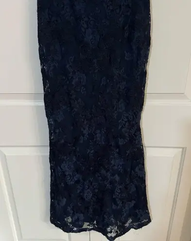 Karl Lagerfeld  Navy Blue Laced Dress Size 4