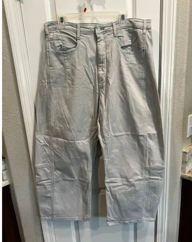 Women's Pilcro Light Grey Plus Size 34 Flare Wide Leg Jeans