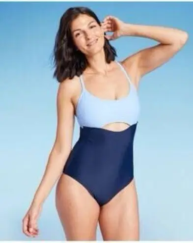 Kona Sol Women's Two-Tone Blue Swimsuit