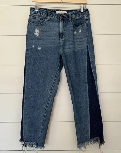 Hidden Women’s 29 Tracey Straight Jeans Two Tone Blue