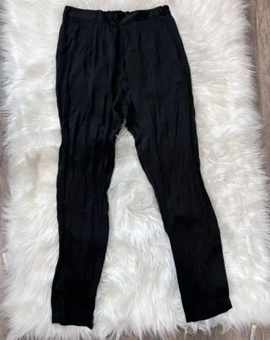 Steven Alan Women's Work Pants Trousers Side Zip Pockets Viscose Black Size 0 XS