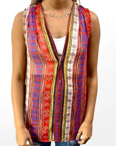 Bobeau Sleeveless Tribal Tank Size Small