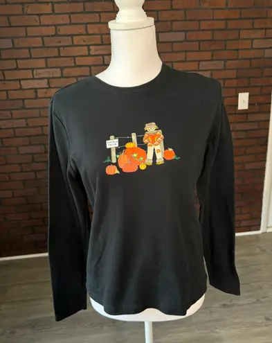 Mountain Lake Pumpkin Patch Scarecrow Long Sleeve