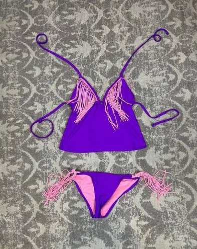 OP  Tassel tankini purple and pink size small