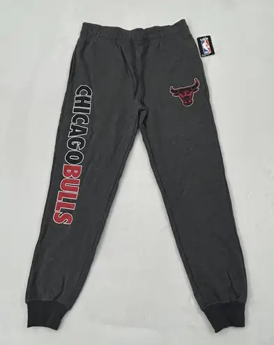 Nba Chicago Bulls Basketball UNK Gray Graphic Logo Joggers Sweatpants Size L