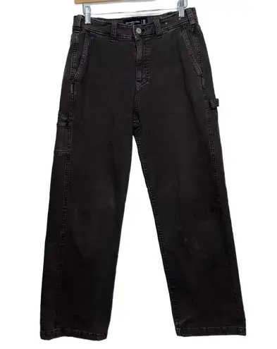 Abercrombie & Fitch  Baggy Black Denim Cargo Pants Utility Pants Size 28W x 32L