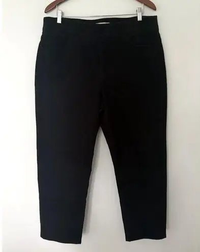 Soft Surroundings Ultimate Denim Pull On Crop Black Jeans Comfortable Stretch XL
