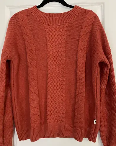 Rhythm Burnt Orange Cable Knit Sweater