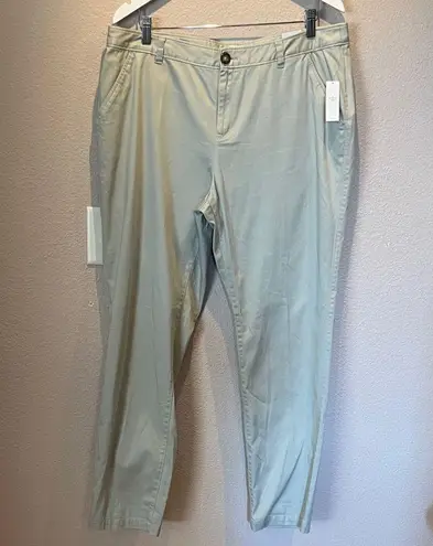 Dockers New Docker’s Women’s Boyfriend Fit Stretch Twill Khaki Pants Chinos Size 16 NWT