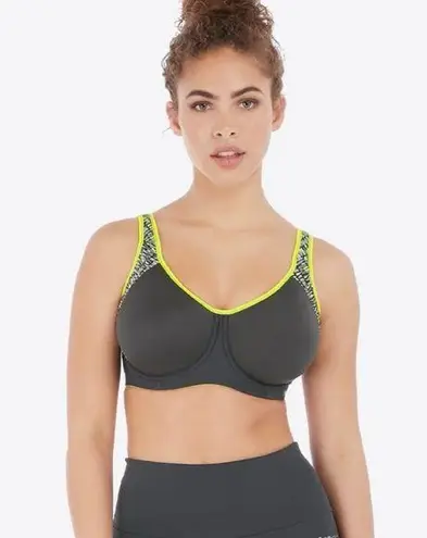 NWT Freya Lime Green & Grey Sonic UW Molded Activewear Sports Bra Sz 30