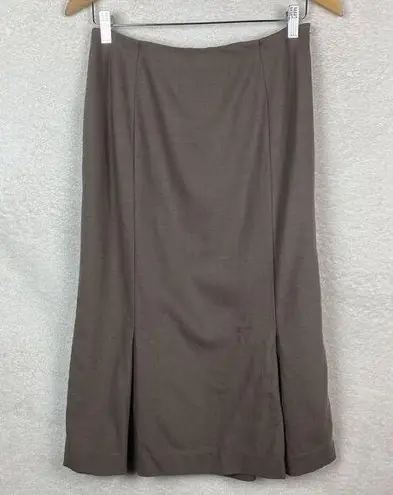 Talbots  Womens‎ Stretch Wool Skirt Pleated Size 6 Brown Made in Japan Career