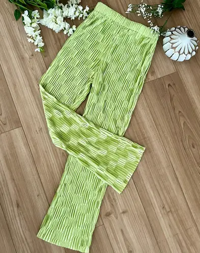 Lime Green Plisse Pants